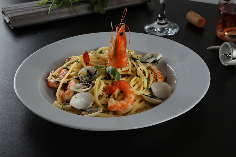 Foto de Sopa de perlón con almejas y gambas