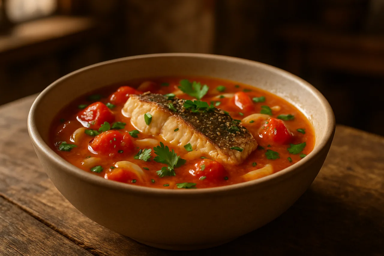 Sopa de pescado — receta canaria