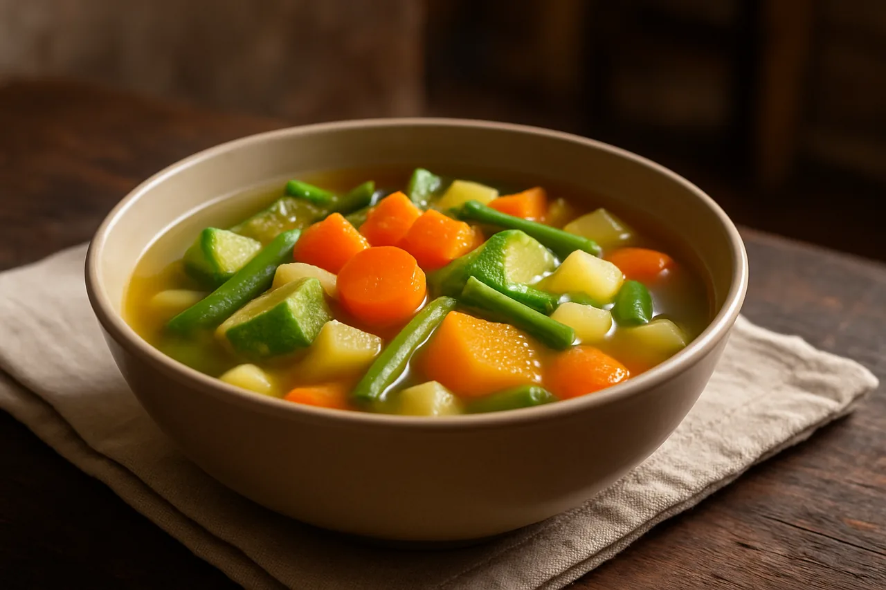Sopa de verduras — receta canaria
