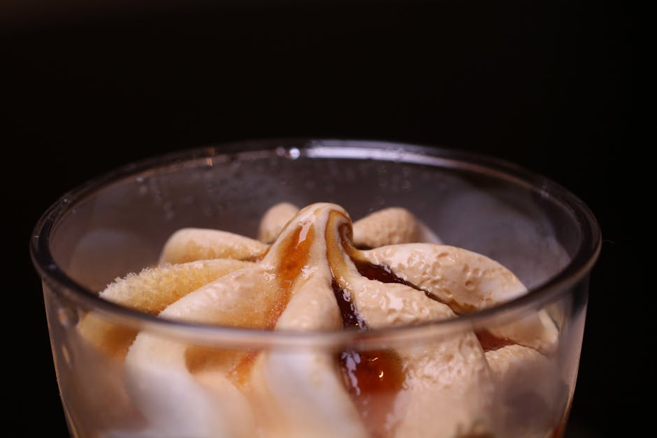 Foto de Sorbete de piña con sirope de granada