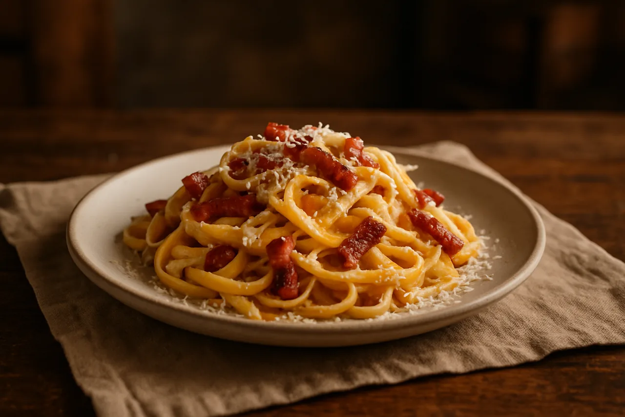 Foto de Tallarines a la Carbonara