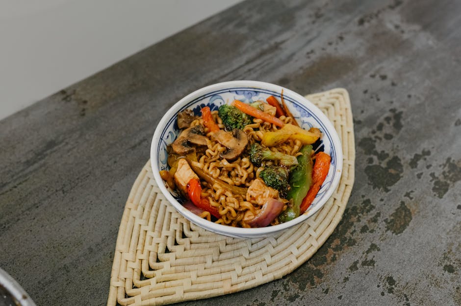 Foto de Tallarines con Verduras y Sardinas Viejas