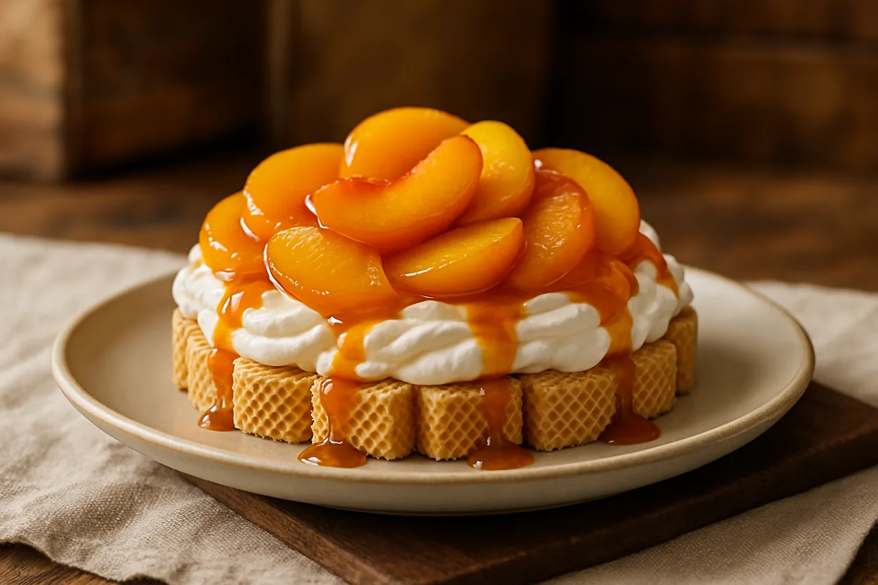 Tarta de melocotón — receta canaria