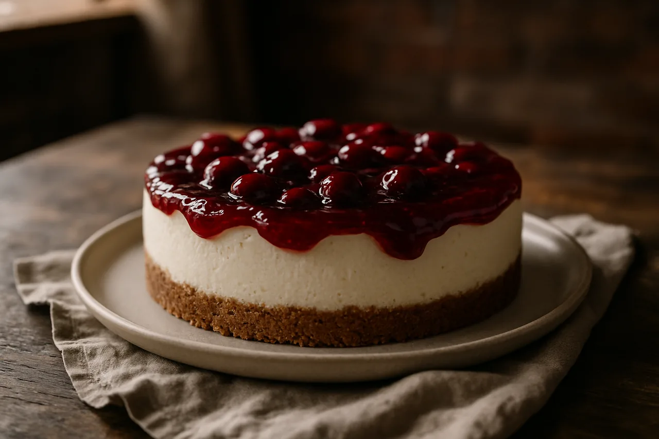 Foto de Tarta de Queso con Cerezas