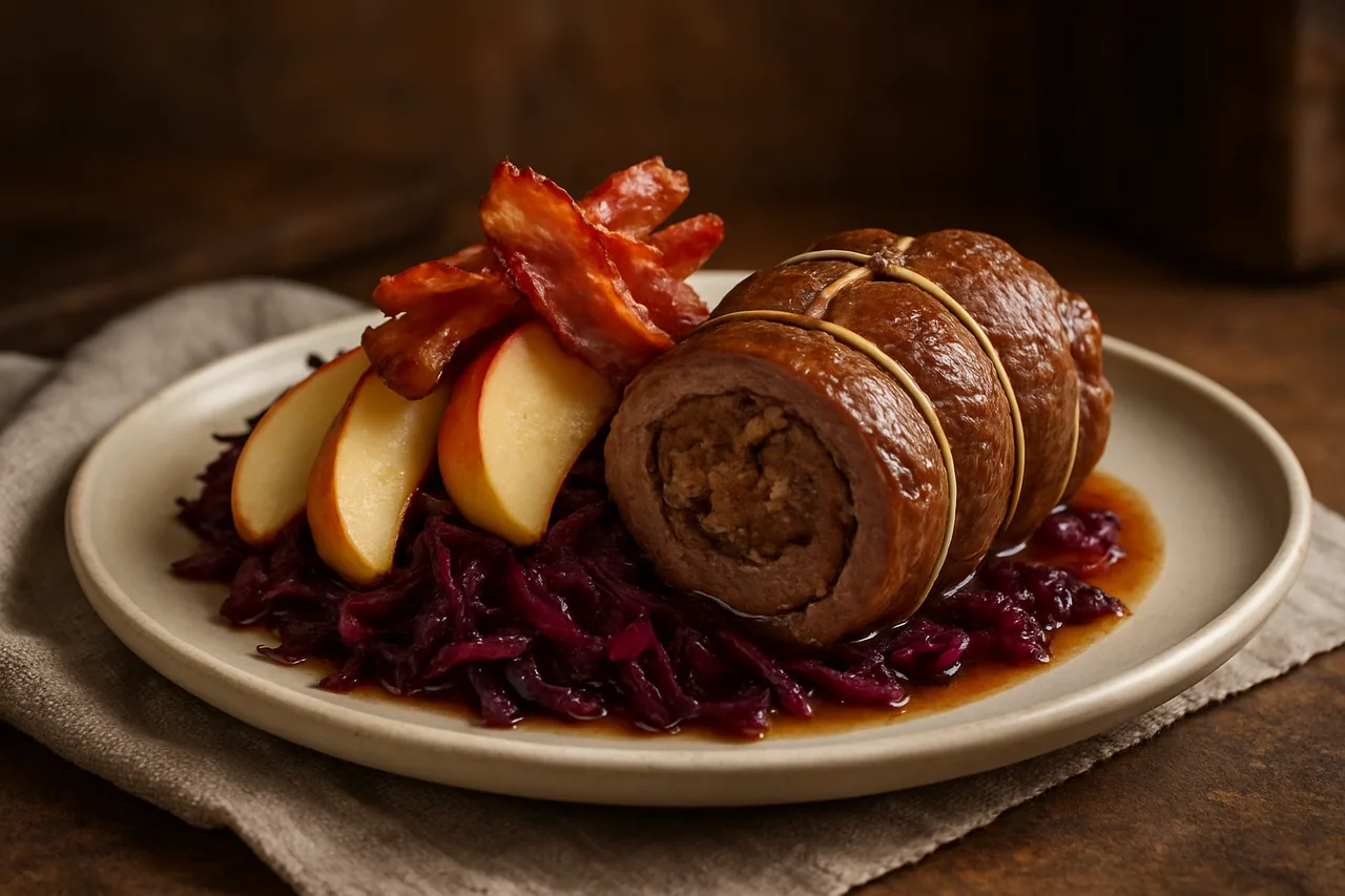 Foto de Ternera Rellena con Lombarda, Manzana y Beicon