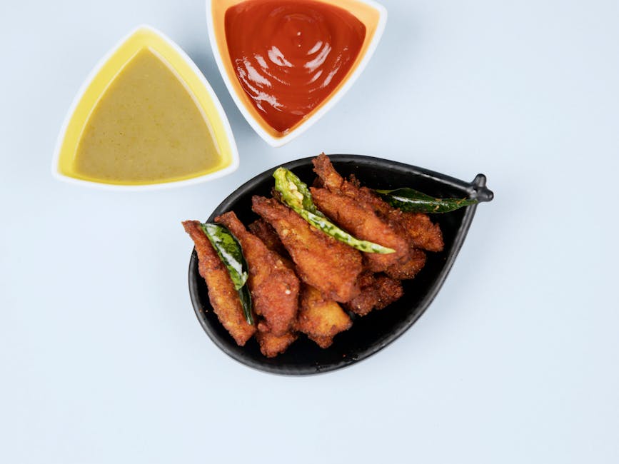 Foto de Tiras de Pollo Empanadas con Salsa de Tomate Especiada
