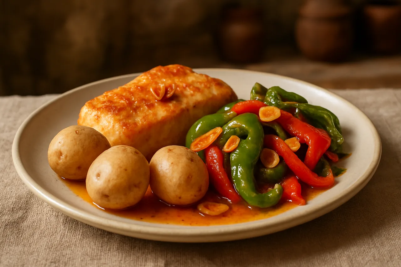 Tollo con papas — receta canaria
