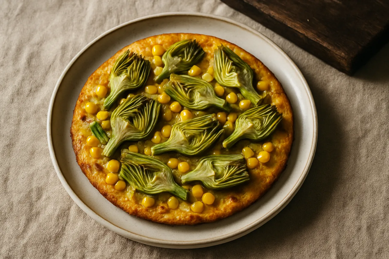 Foto de Tortilla de Alcachofa con Maíz Dulce