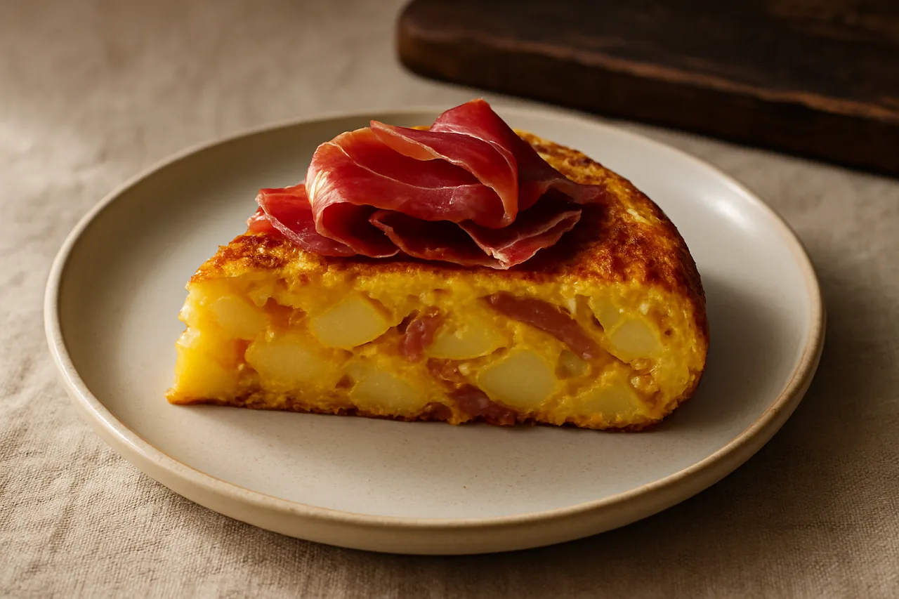 Foto de Tortilla de Patatas con Jamón Serrano