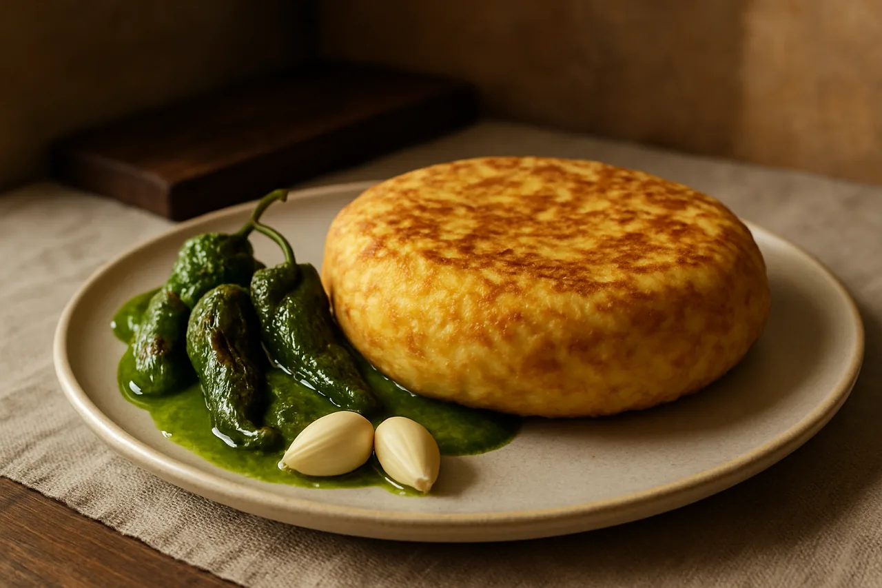 Foto de Tortilla de Pescadilla con Salsa de Pimiento Verde