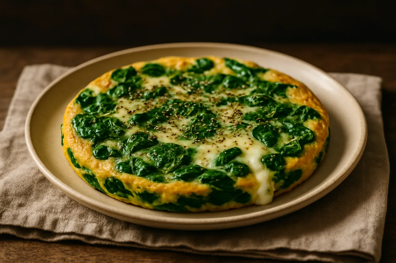 Foto de Tortilla de Queso, Espinaca y Hierbas