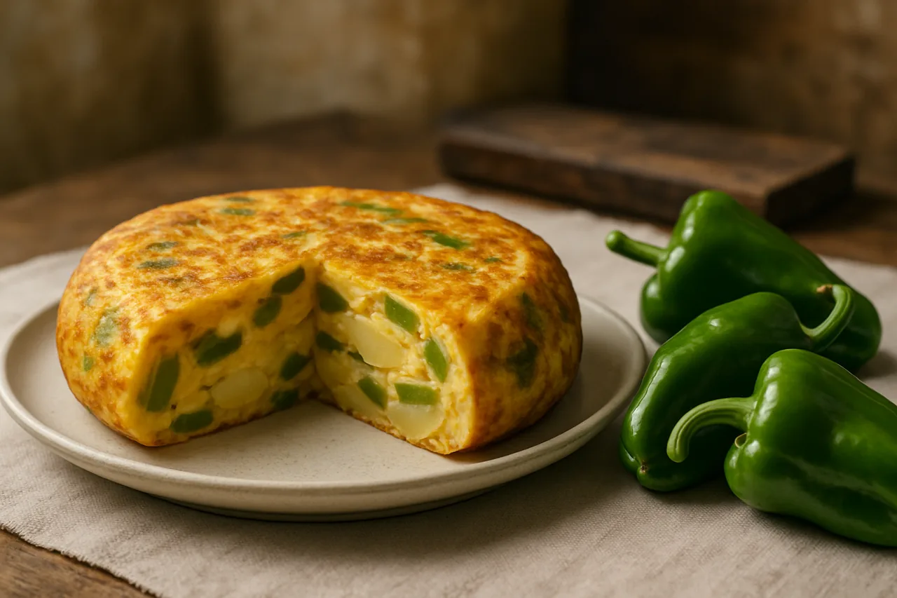 Foto de Tortilla Española con Ajíes Verdes