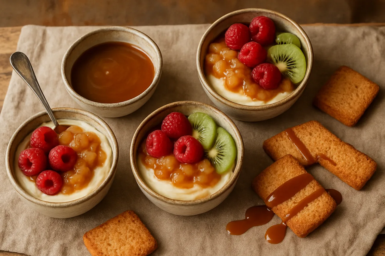 Foto de Vasitos de mascarpone y dulce de manzana