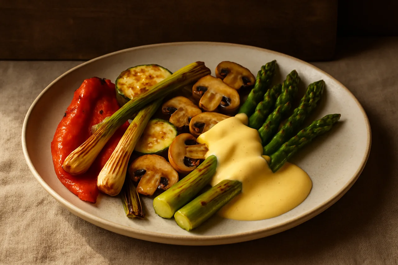 Foto de Verduras al Horno con Salsa Holandesa