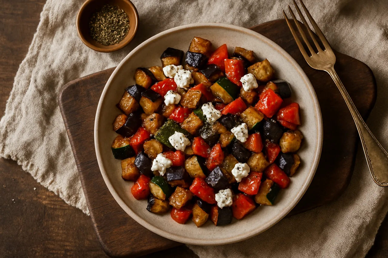 Foto de Verduras Cocidas a Fuego Lento en Freidora de Aire