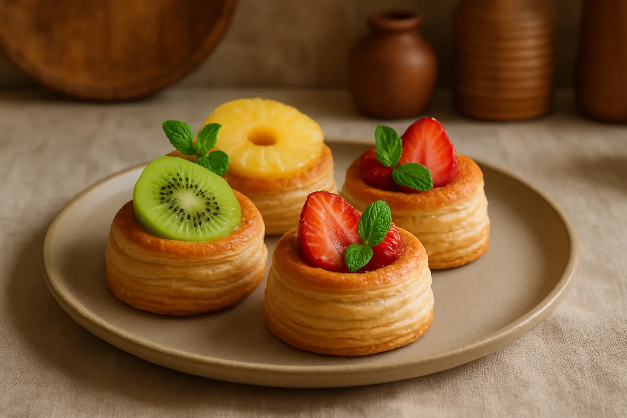 Foto de Volovanes de frutas asadas